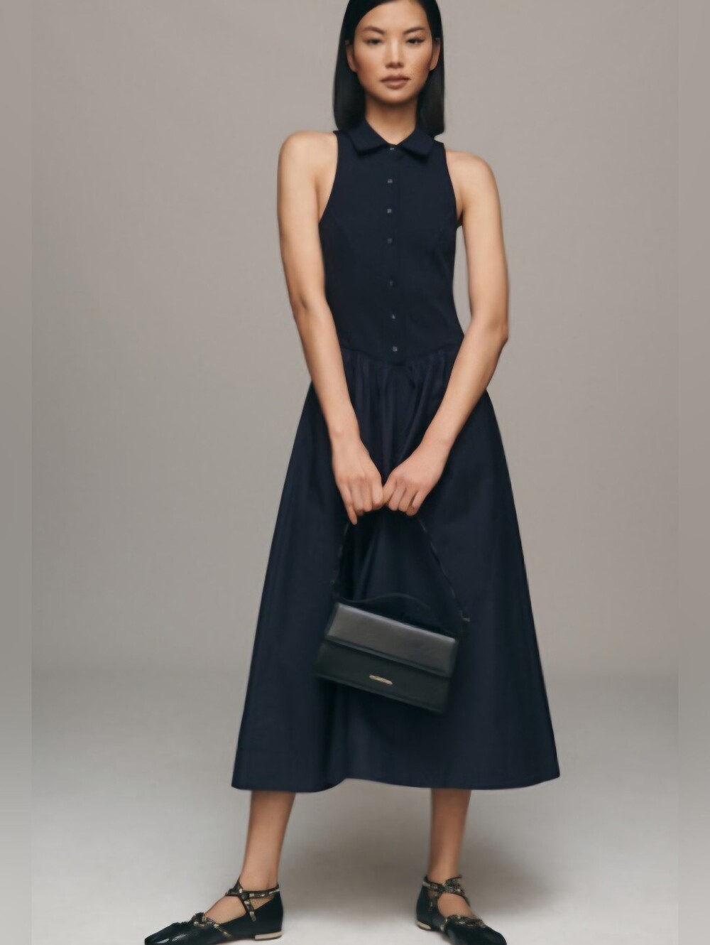 Maeve Anthropologie Sleeveless Collared Button-Front Dress 🌸 Size XL
